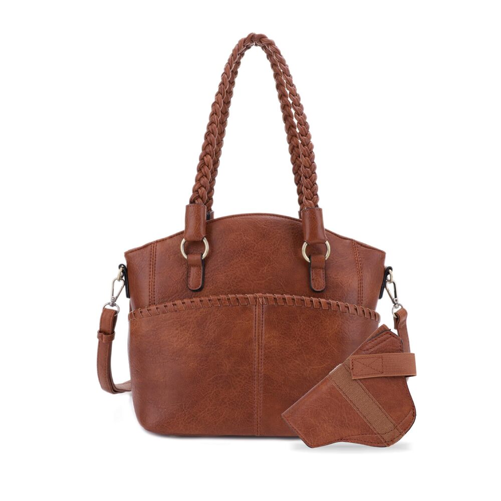 3051 Bella Concealed Carry Tote Bags with Lock and Key Satchel Purse Top